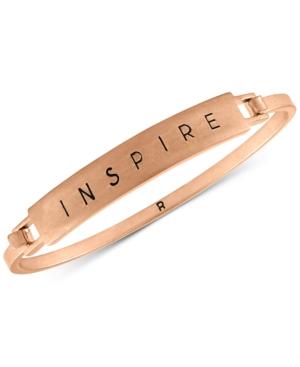 Rachel Rachel Roy Rose Gold-tone Etched Bangle Bracelet