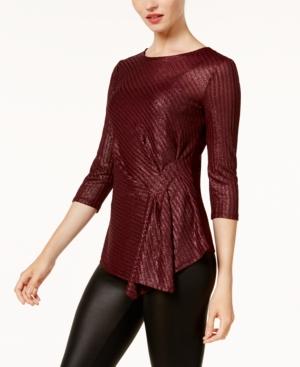 Vince Camuto Draped Metallic Top