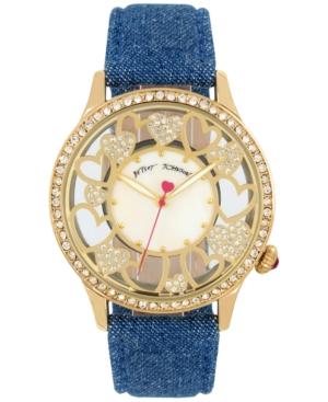 Betsey Johnson Women's Blue Denim Strap Watch 41mm Bj00331-09