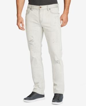 William Rast Men's Dean Slim-straight Fit Stretch Destroyed Jeans