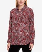 Tommy Hilfiger Cotton High-low Shirt, Created For Macy's