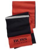 Hugo Boss Men's Colorblocked Logo Scarf