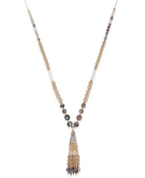 Inc International Concepts Semi-precious Bead Tassel Necklace, Only At Macy's