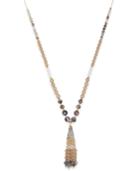 Inc International Concepts Semi-precious Bead Tassel Necklace, Only At Macy's
