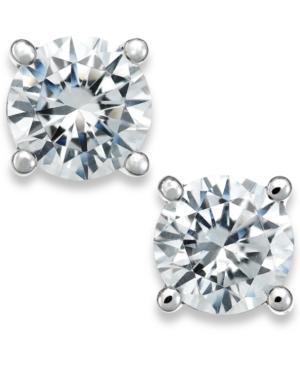 X3 Certified Diamond Stud Earrings In 18k White Gold (1-1/2 Ct. T.w.)