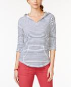 American Living Three-quarter-sleeve Hooded Top, Only At Macy's