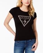 Guess Glitter-logo Graphic Top