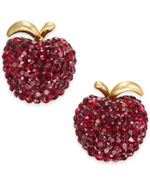 Kate Spade New York Gold-tone Pave Apple Stud Earrings