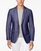 Calvin Klein Men's Slim-fit Blue Neat Sport Coat