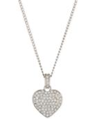 Judith Jack Sterling Silver Crystal And Marcasite Reversible Heart Pendant Necklace