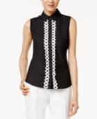 Tommy Hilfiger Cotton Sleeveless Embroidered Shirt
