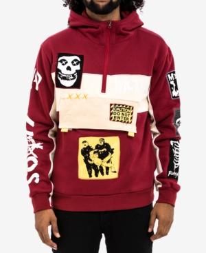 Hudson Nyc Men's Riot Colorblocked Graphic-print Patch Hoodie