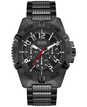 Guess Men's Black Stainless Steel Bracelet Watch 46mm U0800g2
