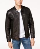 Cole Haan Men's Genuine Leather Moto Jacket