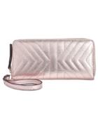 I.n.c. Glam Metallic Quilted Zip-around Wallet, Created For Macy's