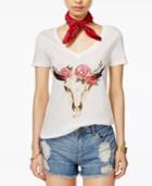 Carbon Copy Bullhead Flower Graphic T-shirt