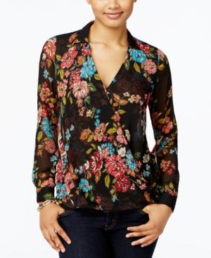 Kut From The Kloth Floral-print Surplice Top