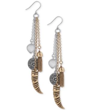 Lucky Brand Two-tone Multi-charm Drop Earrings