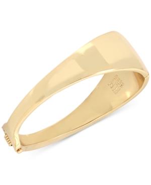 Robert Lee Morris Soho Gold-tone Sculptural Hinged Bangle Bracelet