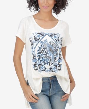 Lucky Brand Side-slit Graphic Top