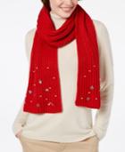 Charter Club Charm-embellished Scarf, Created For Macy's