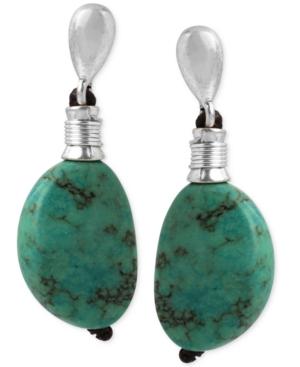 Robert Lee Morris Soho Silver-tone Stone Drop Earrings