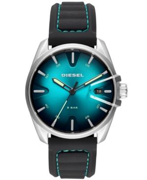 Diesel Men's Ms9 Black Silicone Strap Watch 44mm