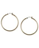 Nine West Earrings, Gold-tone Tube Hoop Earrings