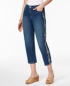 Style & Co Embroidered Slim-leg Jeans, Only At Macy's