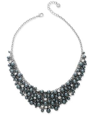 Charter Club Silver-tone Imitation Pearl Shaky Collar Necklace, Only At Macy's