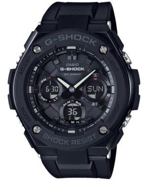G-shock Men's Analog-digital Black Ip With Black Resin Strap G-steel Watch 51x53mm Gsts100g-1b