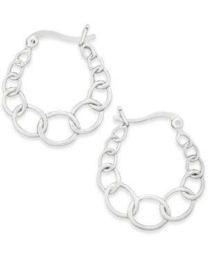 Giani Bernini Graduated Link Hoop Earrings In Sterling Silver, Only At Macy's