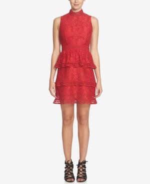 Cece Brea Tiered Lace Dress