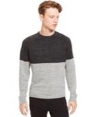Kenneth Cole Reaction Marled Slub Colorblocked Sweater