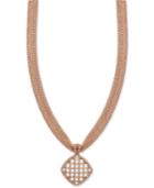 Charter Club Rose Gold-tone Basket Pendant Necklace, Only At Macy's