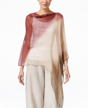 Eileen Fisher Linen Asymmetrical-hem Poncho