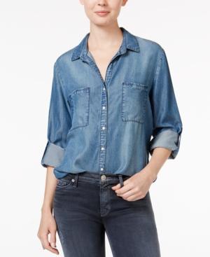 Velvet Heart Grayson Tab-sleeve Chambray Shirt