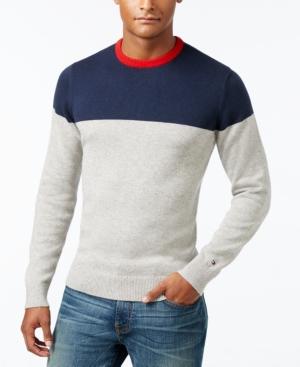 Tommy Hilfiger Men's Donegal Custom-fit Colorblocked Sweater