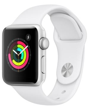 Apple Watch Series 3 Gps, 38mm Silver Aluminum Case With White Sport Band