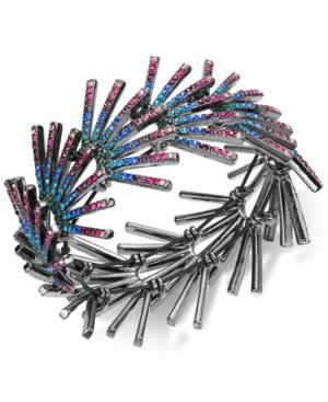 I.n.c. Hematite-tone Pave Burst Stretch Bracelet, Created For Macy's