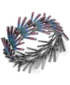 I.n.c. Hematite-tone Pave Burst Stretch Bracelet, Created For Macy's