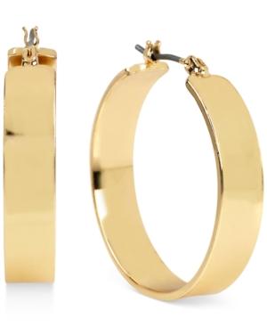 Kenneth Cole New York Gold-tone Wide Hoop Earrings