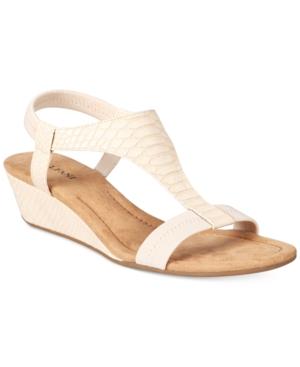 Alfani Women's Vacanzaa Wedge T-strap Sandals, Only At Macy's Women's Shoes