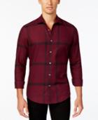 Alfani Brushed Slim Fit Plaid Shirt, Created For Macy's