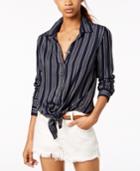 Roxy Juniors' Suburb Vibes Striped Button-up Shirt