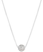 Anne Klein Silver-tone Crystal Fireball Pendant Necklace