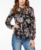 Guess Printed Tie-neck Blouse