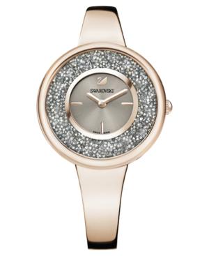 Swarovski Women's Swiss Crystalline Pure Gold-tone Stainless Steel Bangle Bracelet Watch 34mm