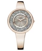 Swarovski Women's Swiss Crystalline Pure Gold-tone Stainless Steel Bangle Bracelet Watch 34mm