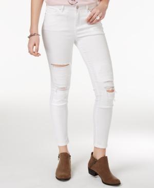 William Rast Ripped White Wash Skinny Jeans